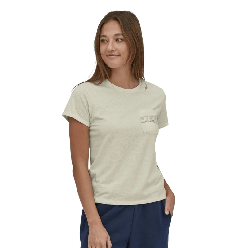 Patagonia Ridge Rise Stripe Pocket Responsibili-tee Shirt - Women's 3 Patagonia Ridge Rise Stripe Pocket Responsibili-tee Shirt - Women's - Image 3