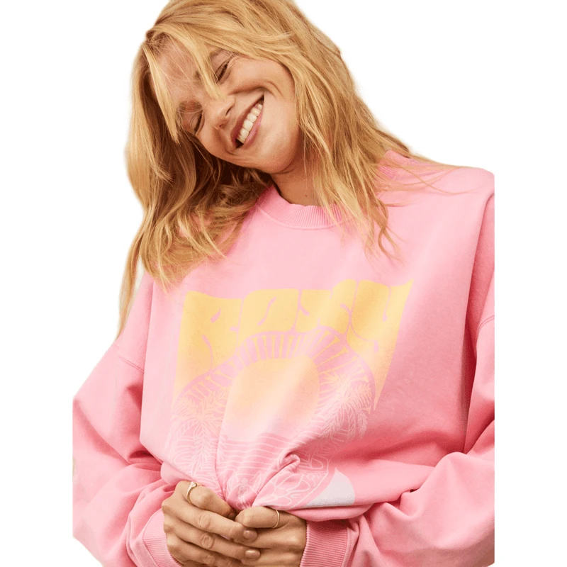 Roxy Lineup Oversized Sweatshirt - Women's 4 Roxy Lineup Oversized Sweatshirt - Women's - Image 4